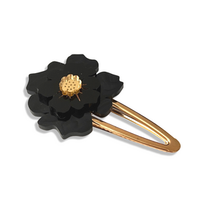 Black Shadow Flower Clip