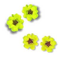 Load image into Gallery viewer, Yellow Flower Studs