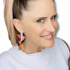 Origami Bird Statement Earring