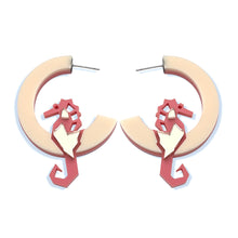 Load image into Gallery viewer, Reversible Seahorse hoops