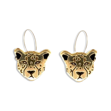 Load image into Gallery viewer, Gold Leopard Hoop