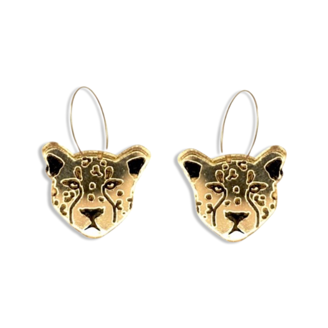 Gold Leopard Hoop