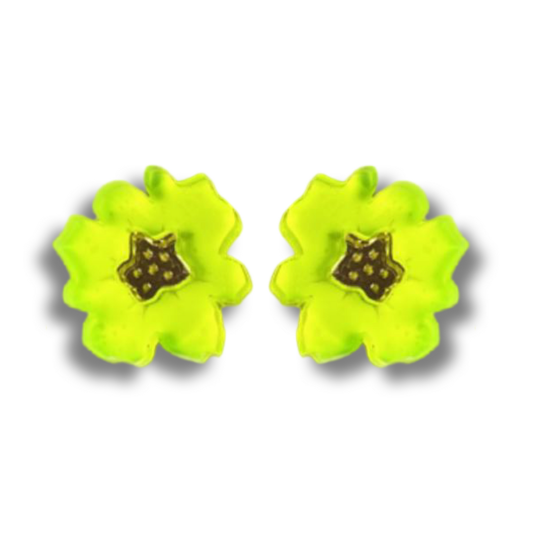 Yellow Flower Studs